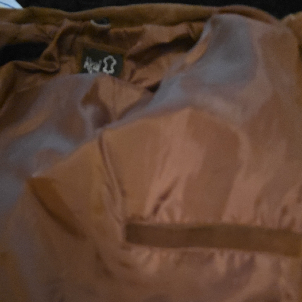 Embroidered Brown Leather Jacket with Blue Details - Picture 11 of 13